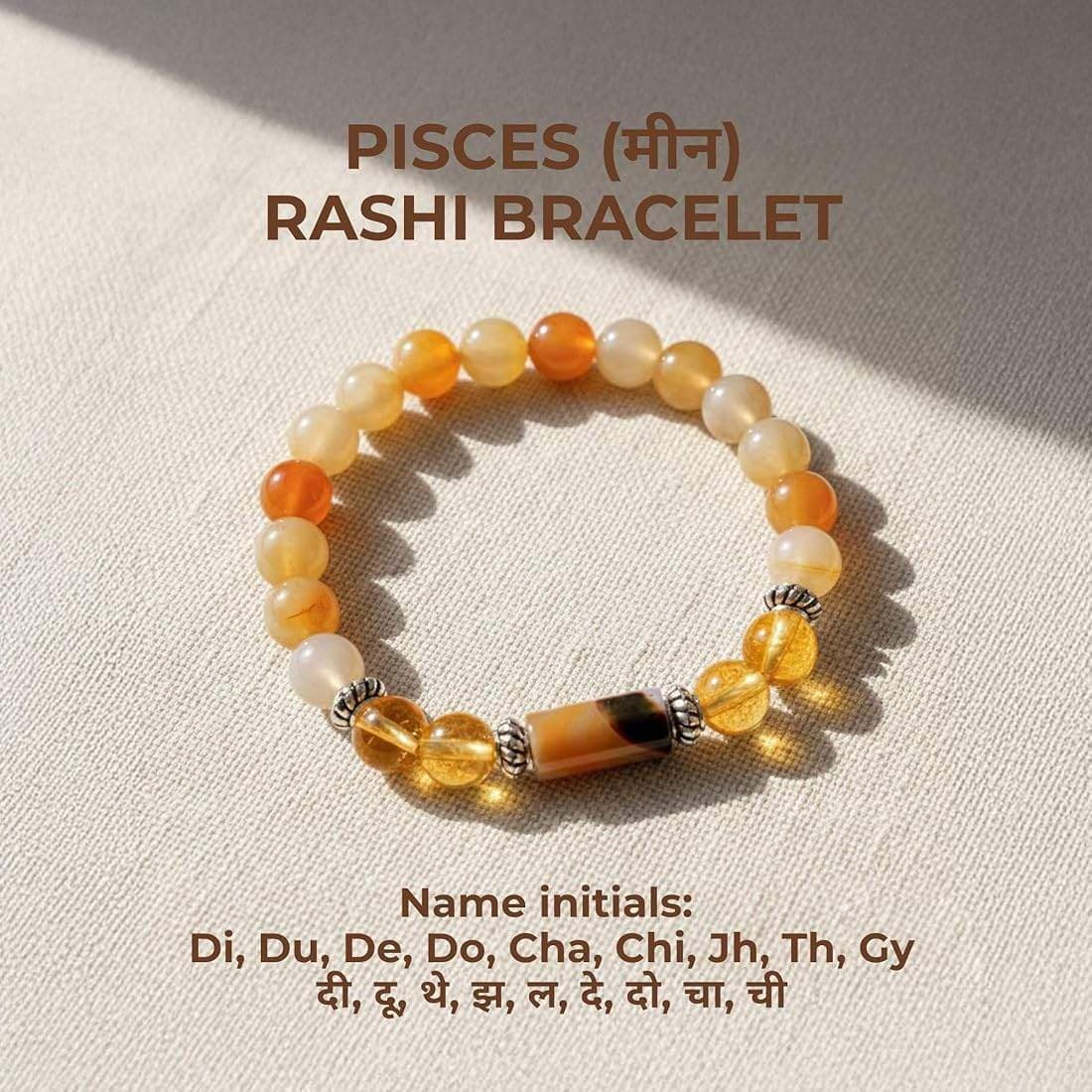 Citrine & Yellow Aventurine Zodiac Band - Pisces