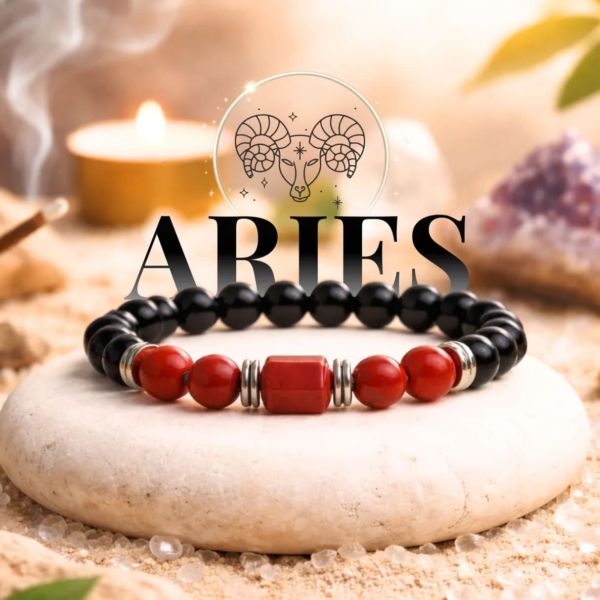 Red Garnet Zodiac Band – Aries
