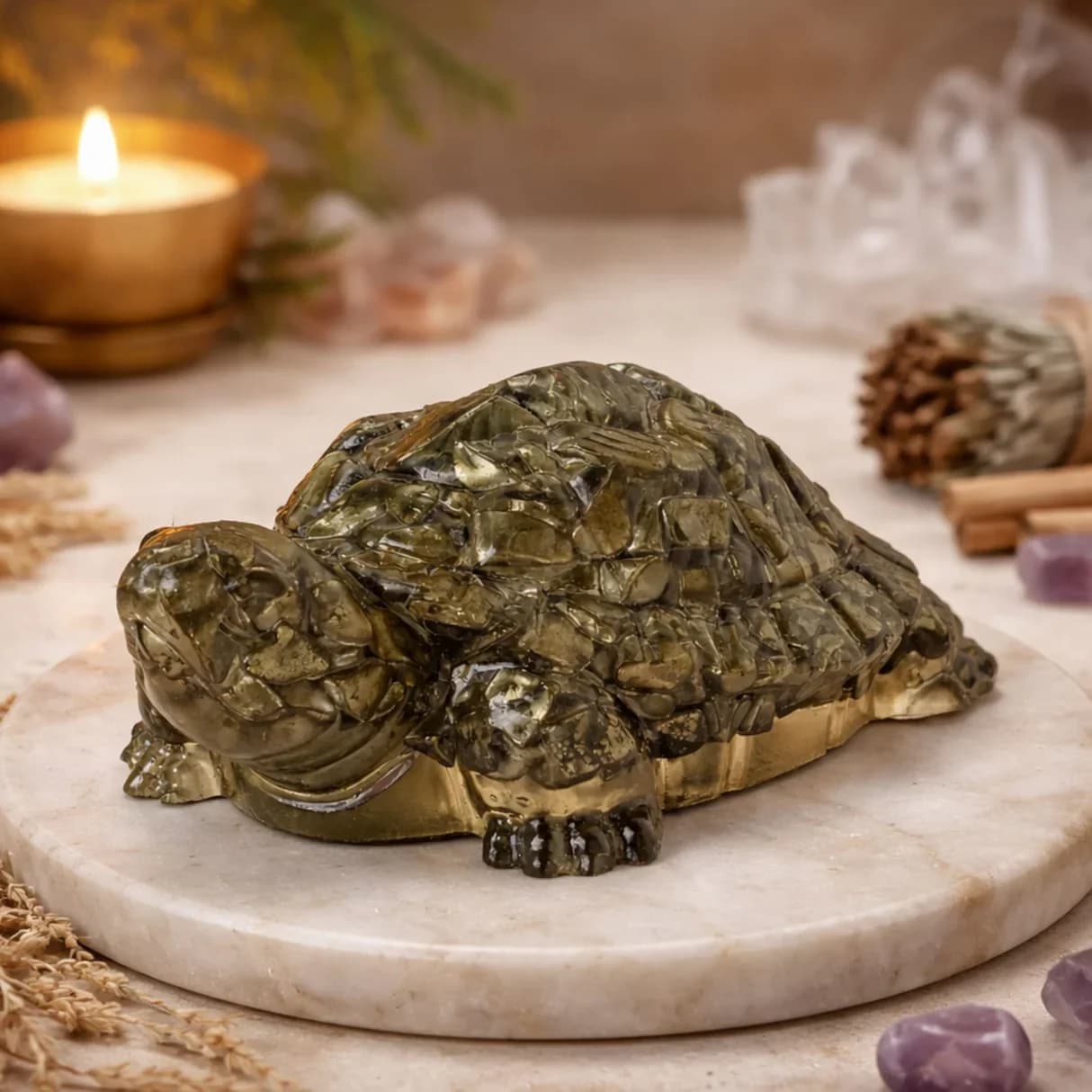 Pyrite Prosperity Tortoise (Kacchua)